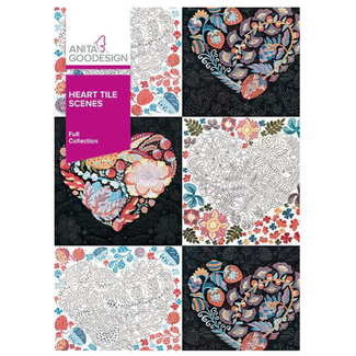 Anita Goodesign Heart Tile Scenes Full Collection Hoop sizes 5” x 7” to 9.5” x 14”