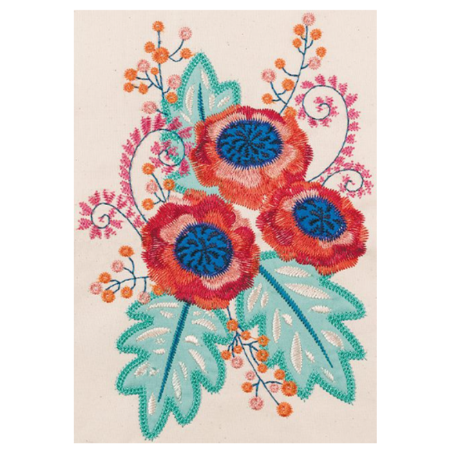 Vibrant Florals Full Collection Hoop sizes 7” x 12” to 9.5” x 14”