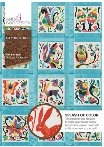 Anita Goodesign Otomi Quilt Mix & Match Quilting Collection Hoop sizes 5” x 7” to 9.5” x 14”