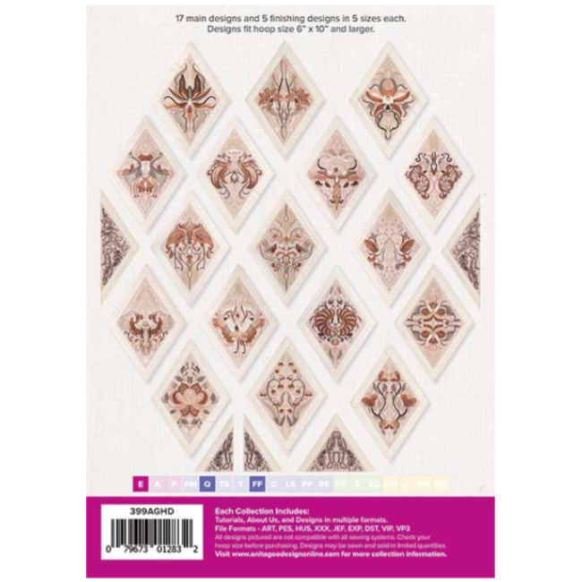 Flowers & Feathers Full Collection Hoop sizes 6” x 10” to 9.5” x 14”