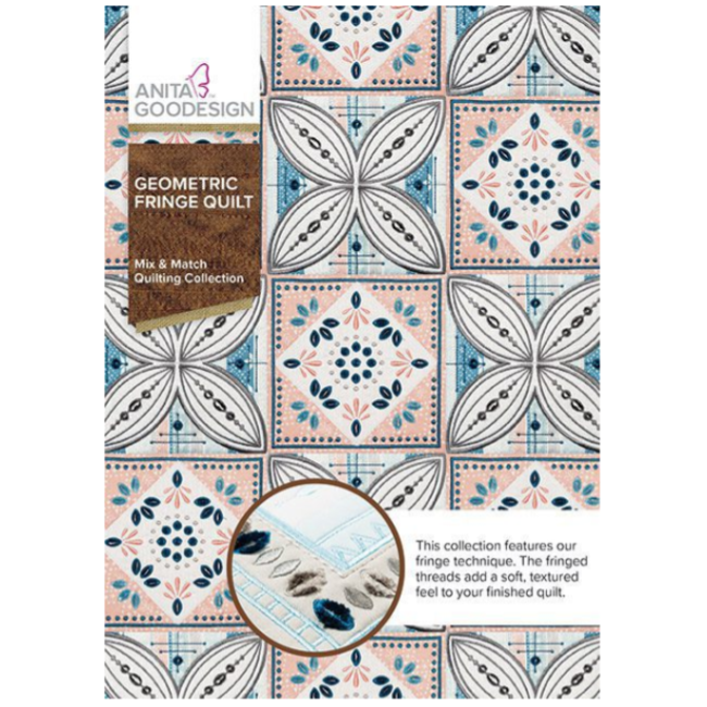 Geometric Fringe Quilt Mix & Match Quilting Collection Hoop sizes 6” x 10” to 9.5” x 14”