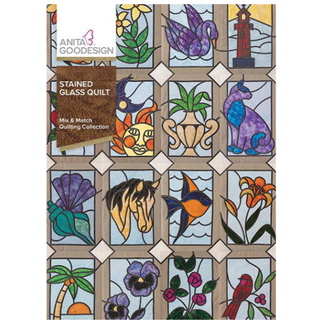 Anita Goodesign Stained Glass Quilt Mix & Match Quilting Collection Hoop sizes  6” x 10” to 9.5” x 14”