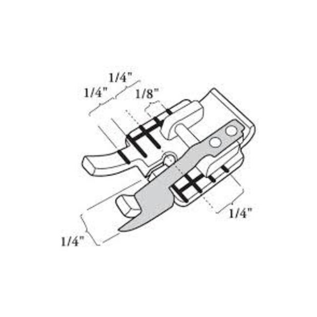 HV Clear Adjustable 1/4" Foot w/ Guide (group 5-9)