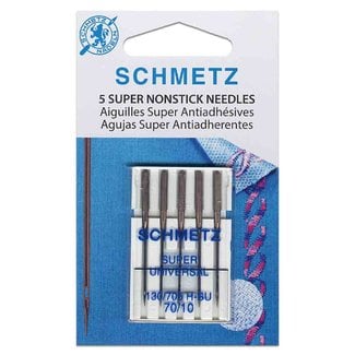 Schmetz SCHMETZ UNIVERSAL SUPER NONSTICK NEEDLE 70/10 CARDED 5/PKG