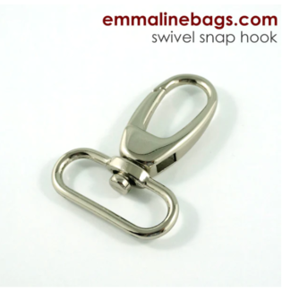 Emmaline Swivel Snap Hook: Designer Profile (2 Pack) 1 1/2 inch Nickel