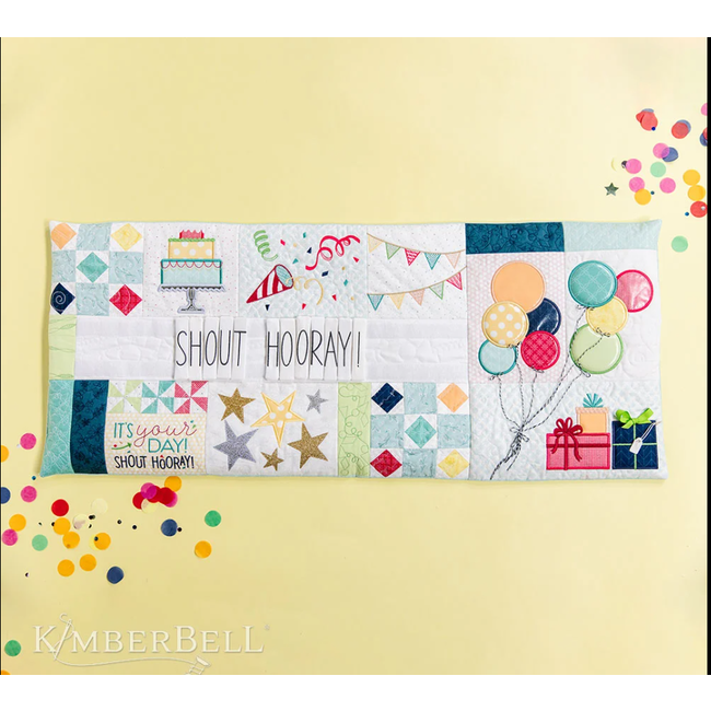 Kimberbell Shout Hooray Bench Pillow Software, Discontinued, While Supplies Last