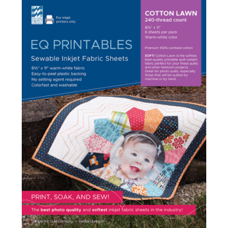 Electric Quilt Company EQ Printables for Inkjet Printers - Cotton Lawn 8.5" X 11” (6 Sheets)