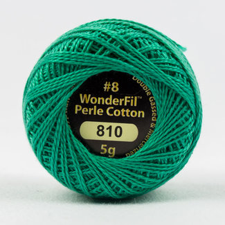 Wonderfil Eleganza 8 wt 2-ply Egyptian Perle Cotton Thread for Handwork, EL5G-810, Rainforest Pool 5g ball, 38.4m