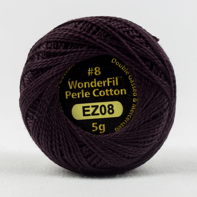 Eleganza™ 8wt Perle Cotton Thread Solid - Black Lotus