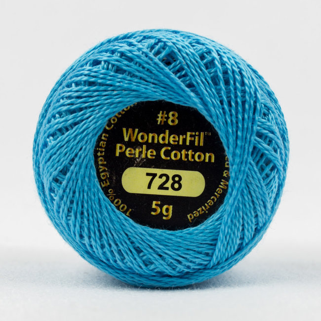 Eleganza 8 wt 2-ply Egyptian Perle Cotton Thread for Handwork, EL5G-728, Oasis 5g ball, 38.4m
