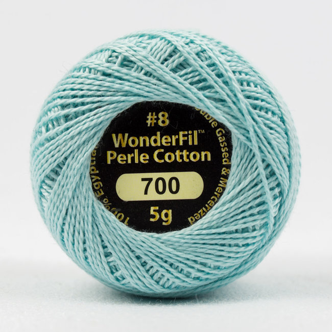 Eleganza 8 wt 2-ply Egyptian Perle Cotton Thread for Handwork, EL5G-700, Winter’s Breath 5g ball, 38.4m