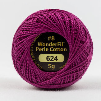 Wonderfil Eleganza 8 wt 2-ply Egyptian Perle Cotton Thread for Handwork, EL5G-624, Glamour 5g ball, 38.4m