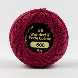 Wonderfil Eleganza 8 wt 2-ply Egyptian Perle Cotton Thread for Handwork, EL5G-608, War Paint 5g ball, 38.4m