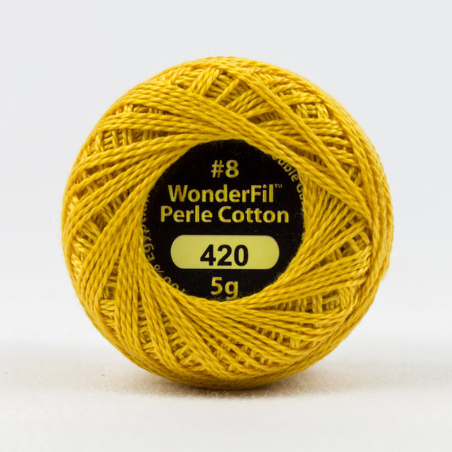 Eleganza™ 8wt Perle Cotton Thread Solid - Polished Amber