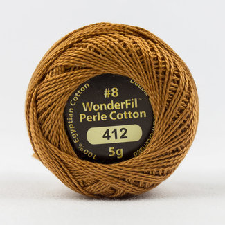 Wonderfil Eleganza™ 8wt Perle Cotton Thread Solid - Cured Leather