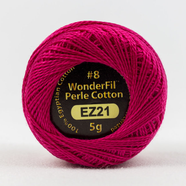 Eleganza 8 wt 2-ply Egyptian Perle Cotton Thread for Handwork, EL5G-21, Crown Jewel 5g ball, 38.4m