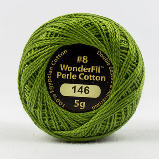 Wonderfil Eleganza 8 wt 2-ply Egyptian Perle Cotton Thread for Handwork, EL5G-146, Tart Capers 5g ball, 38.4m