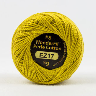 Wonderfil Eleganza 8 wt 2-ply Egyptian Perle Cotton Thread for Handwork, EL5G-17, Brass Trumpet 5g ball, 38.4m
