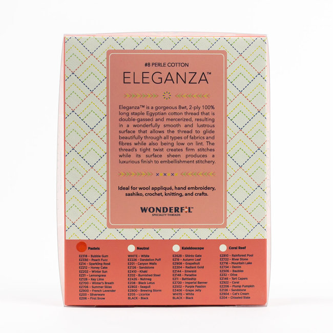 Eleganza™ Set of 12 8wt Perle Cotton Thread - Coral Reef