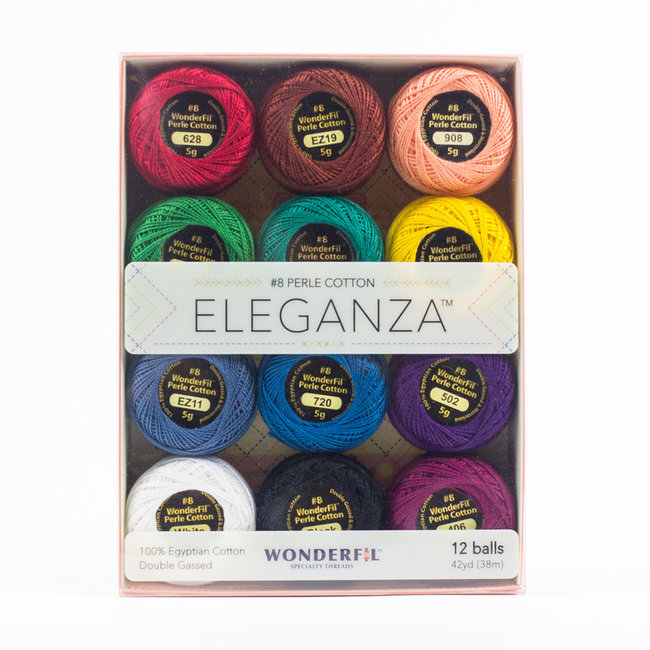 Eleganza™ Set of 12 8wt Perle Cotton Thread - Kaleidoscope