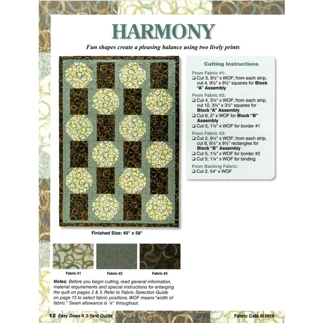 Easy Does It 3-Yard Quilts