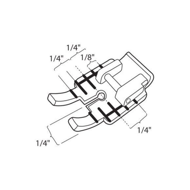 HV Clear Adjustable 1/4" Piecing Foot (group 5-9)