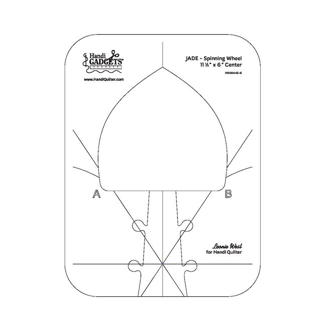 Jade Spinning Wheel Ruler (6" Center)