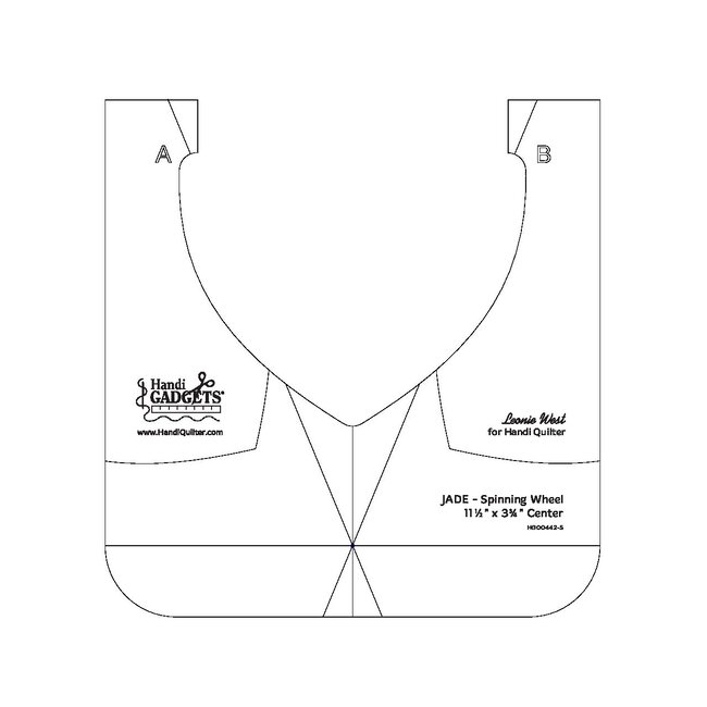 Jade Spinning Wheel Ruler (3 3/4" Center)