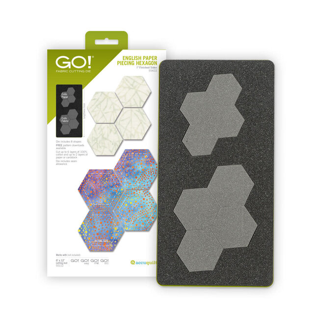 GO! English Paper Piecing Hexagon-1" Finished Sides