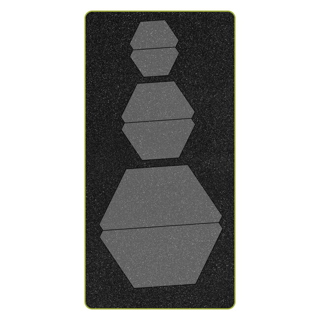 GO! Half Hexagon-1", 1 1/2", 2 1/2" Sides
