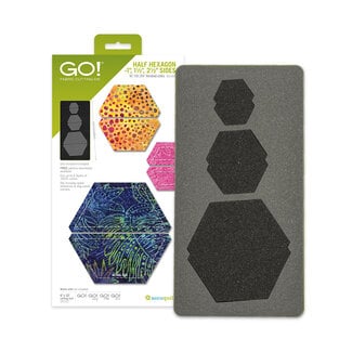 AccuQuilt GO! Half Hexagon-1", 1 1/2", 2 1/2" Sides