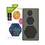 GO! Half Hexagon-1", 1 1/2", 2 1/2" Sides