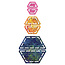 GO! Half Hexagon-1", 1 1/2", 2 1/2" Sides