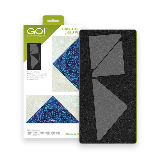 GO! Flying Geese-3 1/2” x 6 1/2” (3” x 6” Finished)