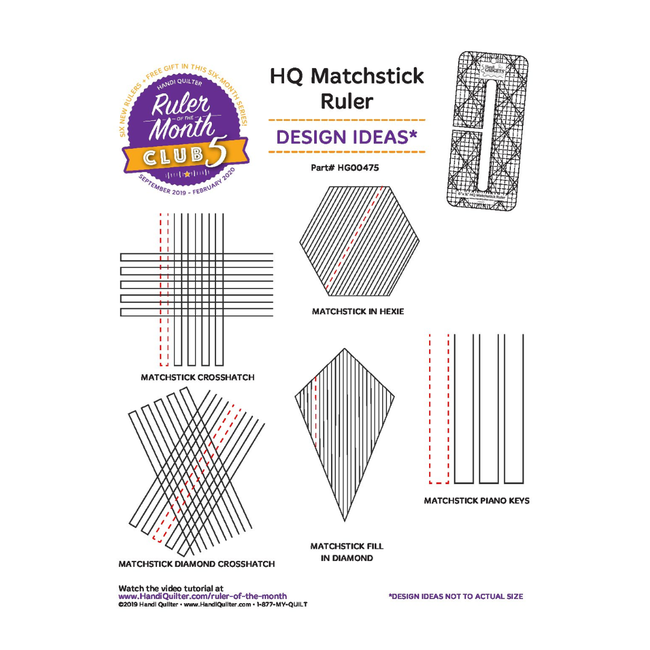 Matchstick Ruler 6" x 1/8"