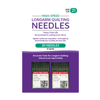 Handi Quilter Needles, Longarm, High Speed, 21/130-MR Sharp, Package of 20
