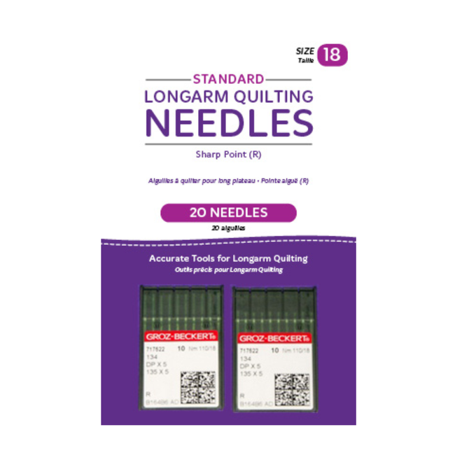 Needles, Longarm, Standard, 18/110-R Sharp, Package of 20