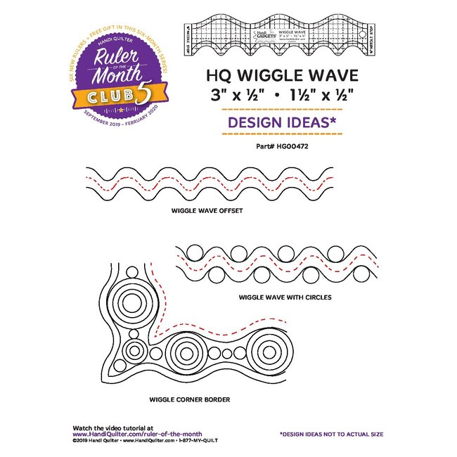 HQ Wiggle Wave Template - Stitch by Stitch