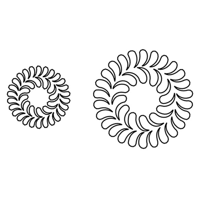 Groovy Board - Feathered Wreath - 13"