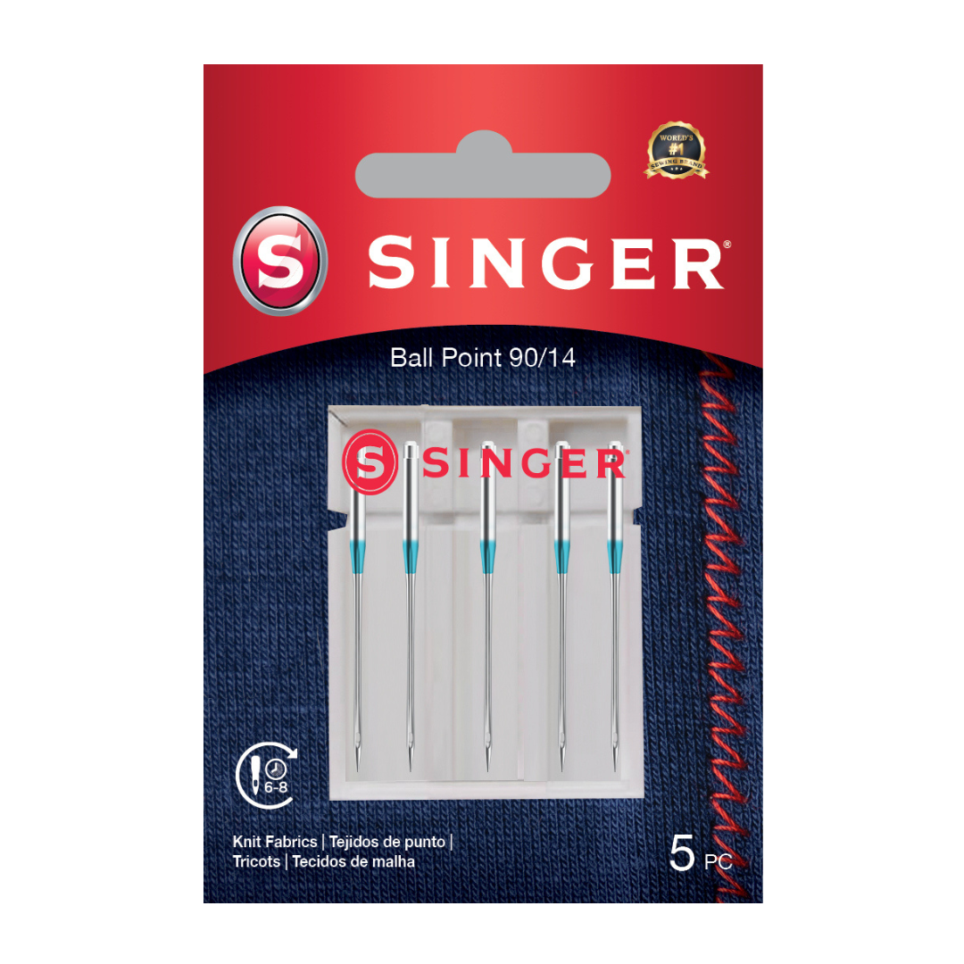 Singer Ball Point Needles 90/14 5 pk Stitch by Stitch