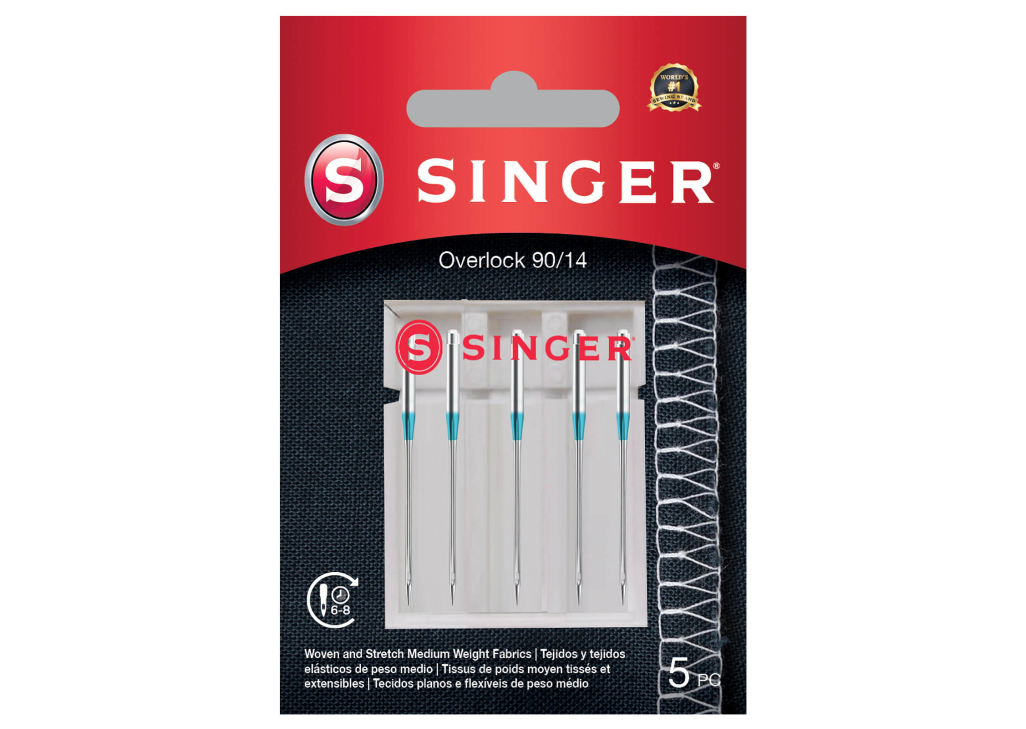 Singer Overlock Needles 90/14 5 pk Stitch by Stitch