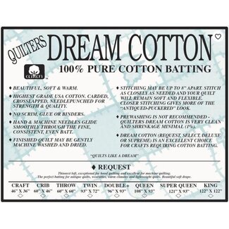 Dream Cotton Dream Cotton Request Batting (Select Your Size)