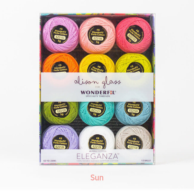 Eleganza™ Set of 12 8wt Perle Cotton Thread - Alison Glass - Sun