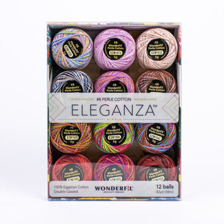 Wonderfil Eleganza™ Set of 12 8wt Perle Cotton Thread - Passion