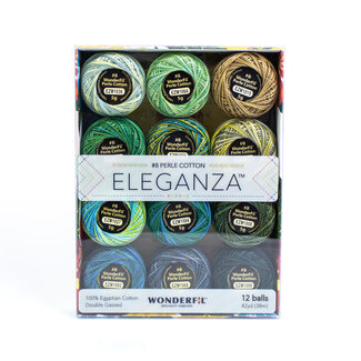 Wonderfil Eleganza™ Set of 12 8wt Perle Cotton Thread - Meadow