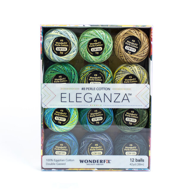 Eleganza™ Set of 12 8wt Perle Cotton Thread - Meadow