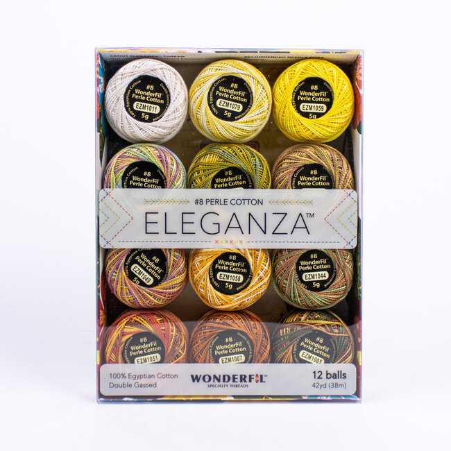 Eleganza™ Set of 12 8wt Perle Cotton Thread - Canyon