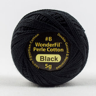 Wonderfil Eleganza™ 8wt Perle Cotton Thread Solid - Black
