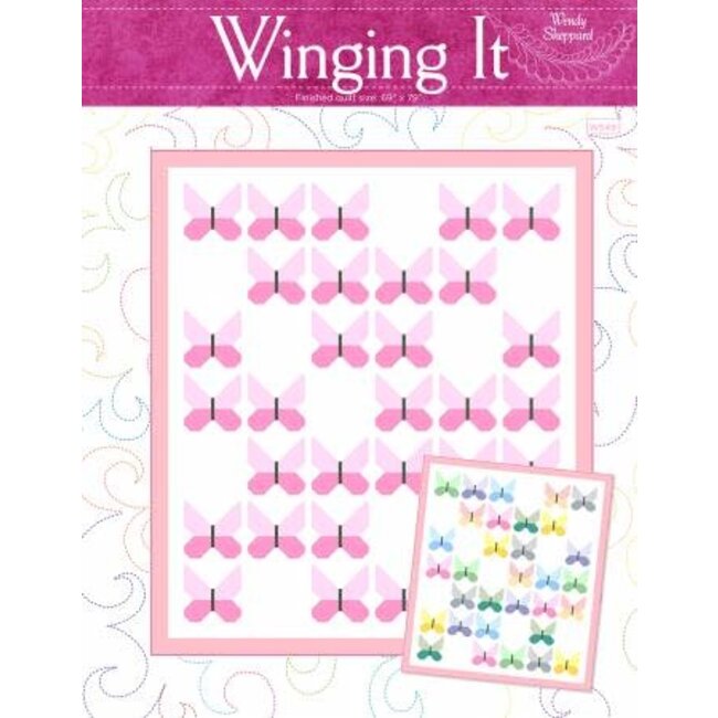 Winging It - Paper Pattern - Finished Size: 69in x 79in