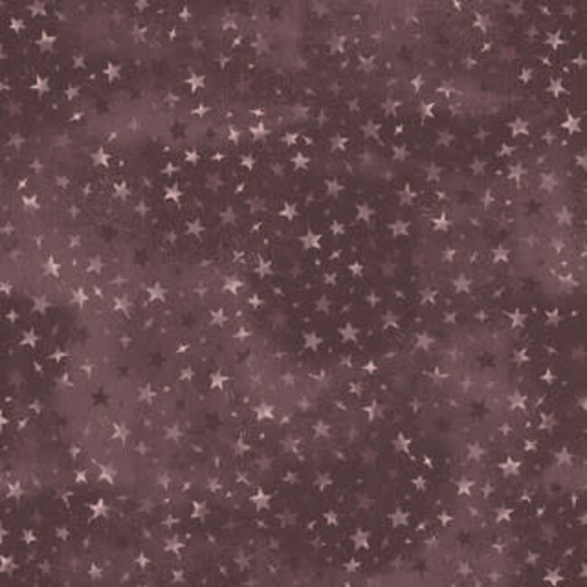Forest Chatter, Stars - Maroon,  per cm or $22/m